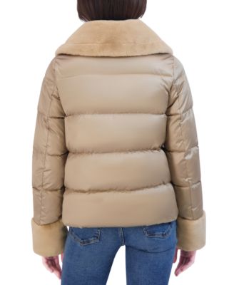 Women's Shine Faux-Fur-Trim Puffer Coat