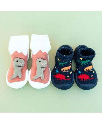 Infant Boys Breathable Washable Non-Slip Sock Shoes Dinos