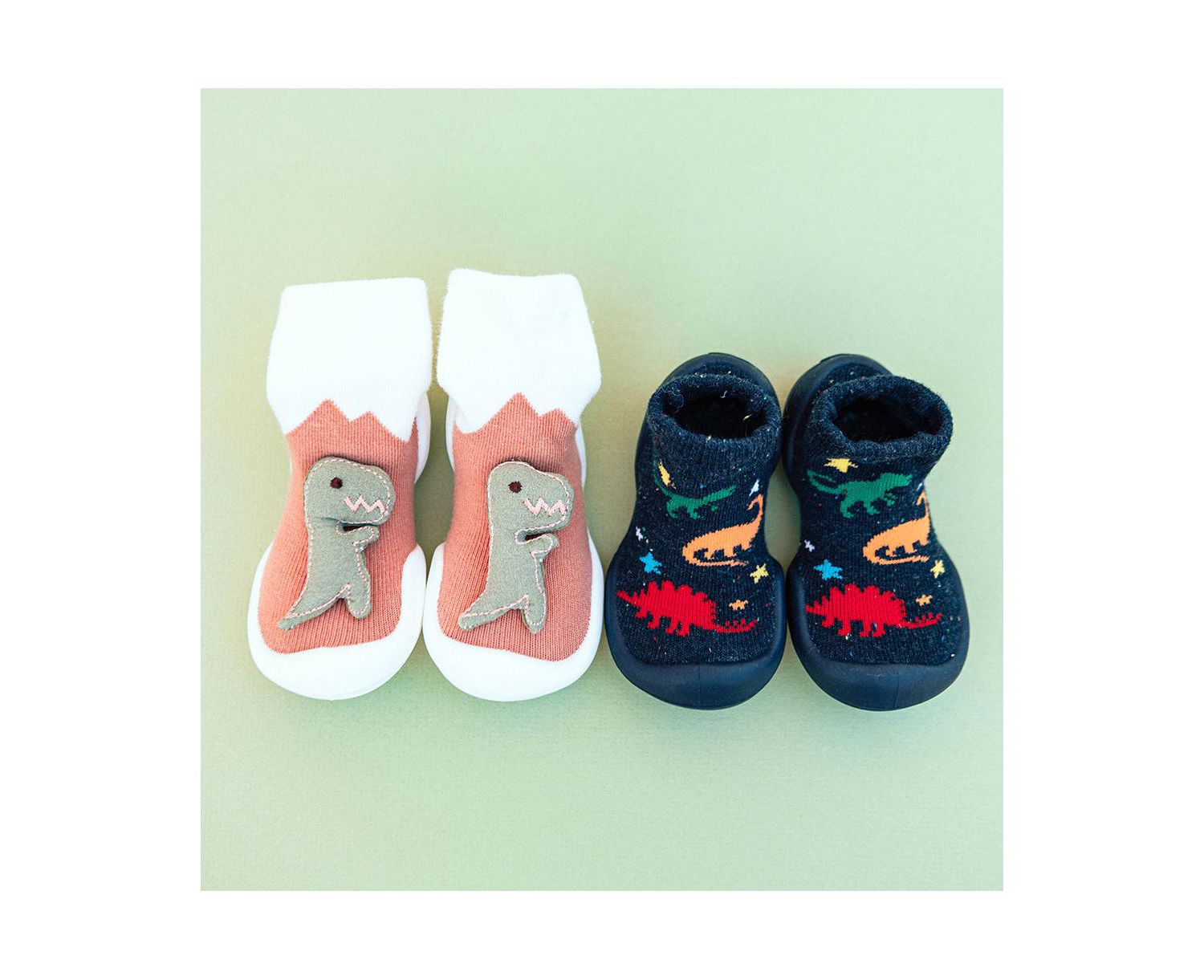 Infant Boys Breathable Washable Non-Slip Sock Shoes Dinos