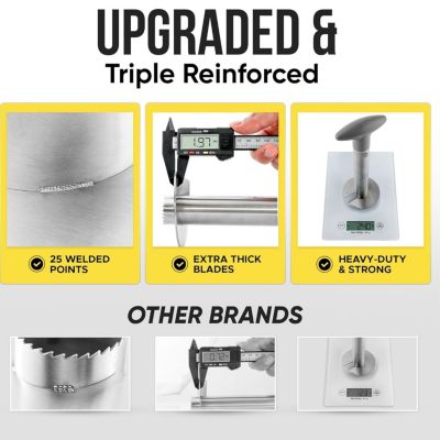 Heavy Duty 2pc Pineapple Corer & Slicer Set – Includes Eye Removal Tool with Reinforced Blade