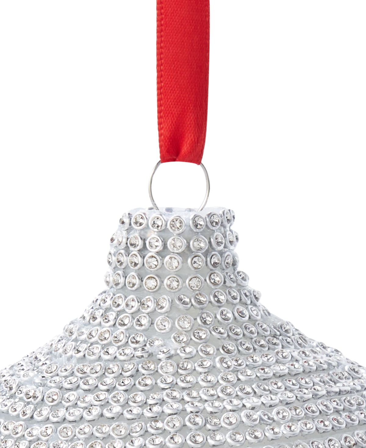 Holiday Lane Jeweled Elegance Silver Glittered Onion Shaped Ornament, Exclusively At Macy's In No Color