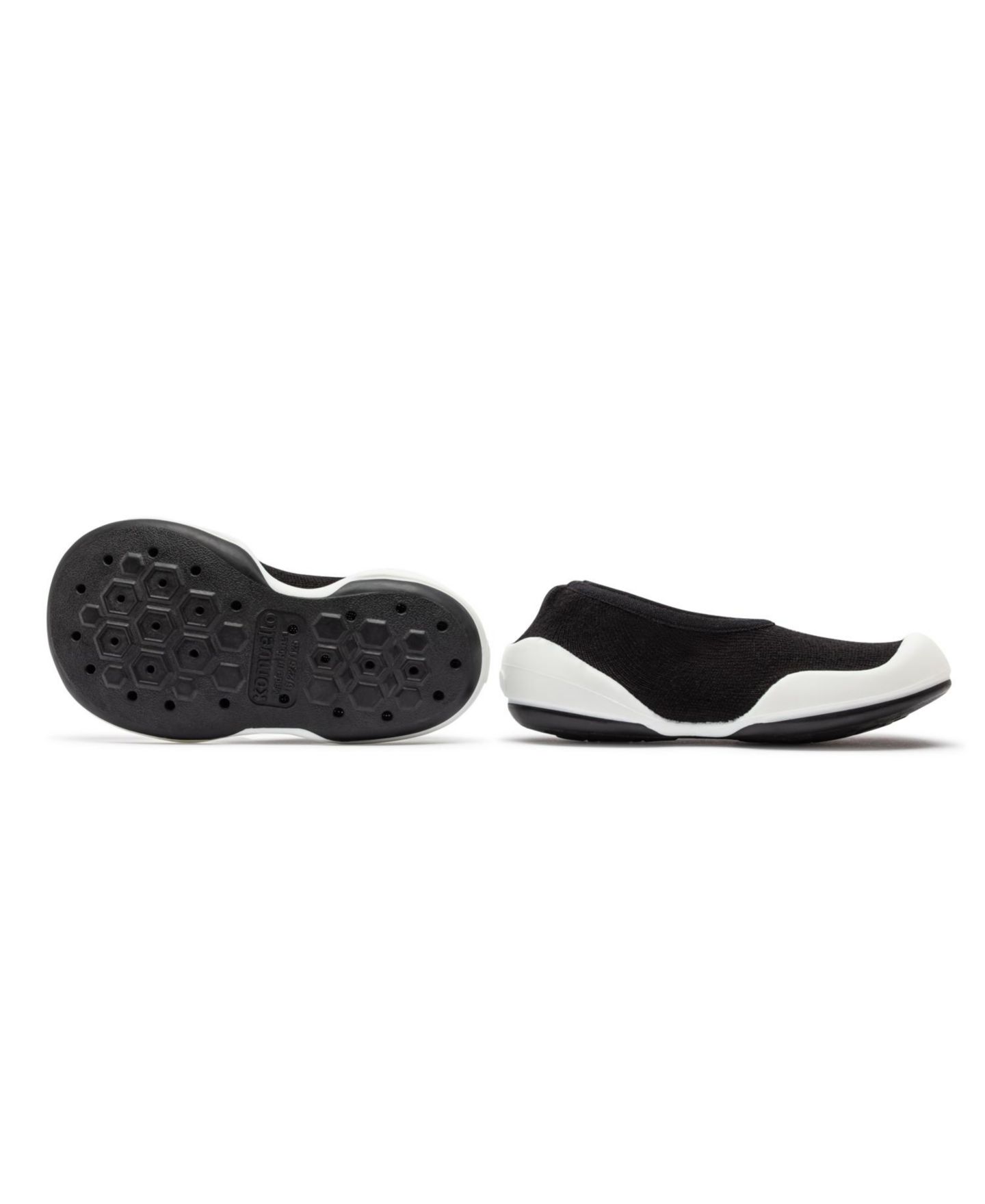 Обувь Komuello Infant Girl Boy Breathable Washable Non-Slip Sock Shoes Flat - Onyx, цвет: Чёрный — фото 4