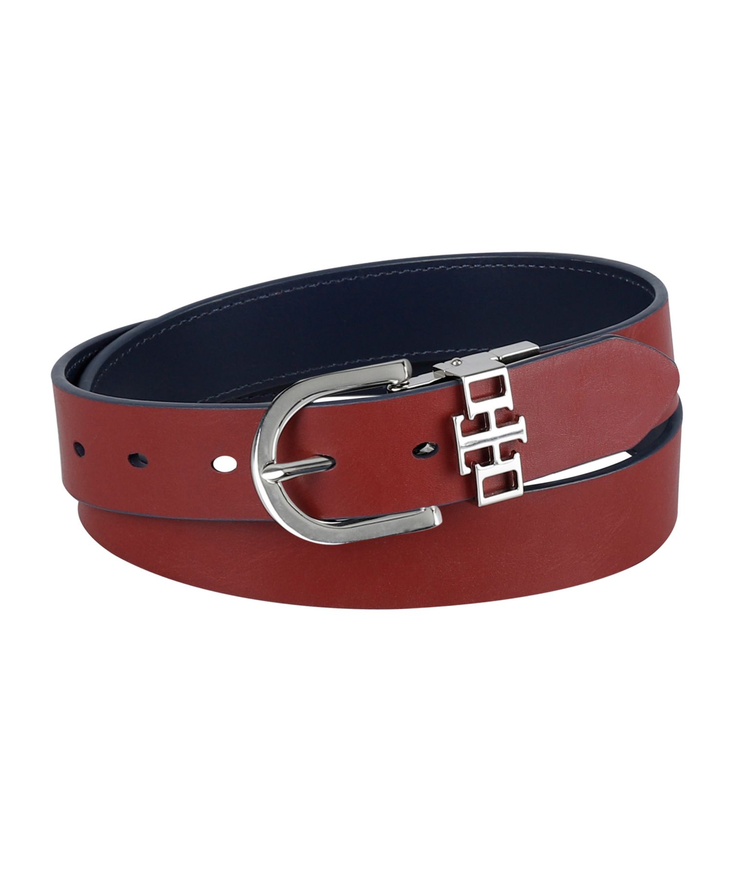 Women's 2-In-1 Reversible TH Monogram Strap Keeper Dress Casual Belt