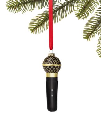 Macy's - All About You Black and Gold Microphone Ornament