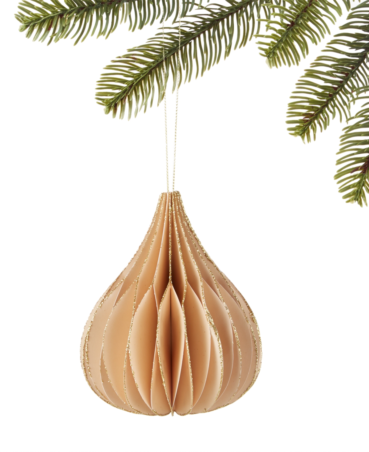 Holiday Lane Woodland Onion-Shaped Paper Ornament, Exclusively at Macy's