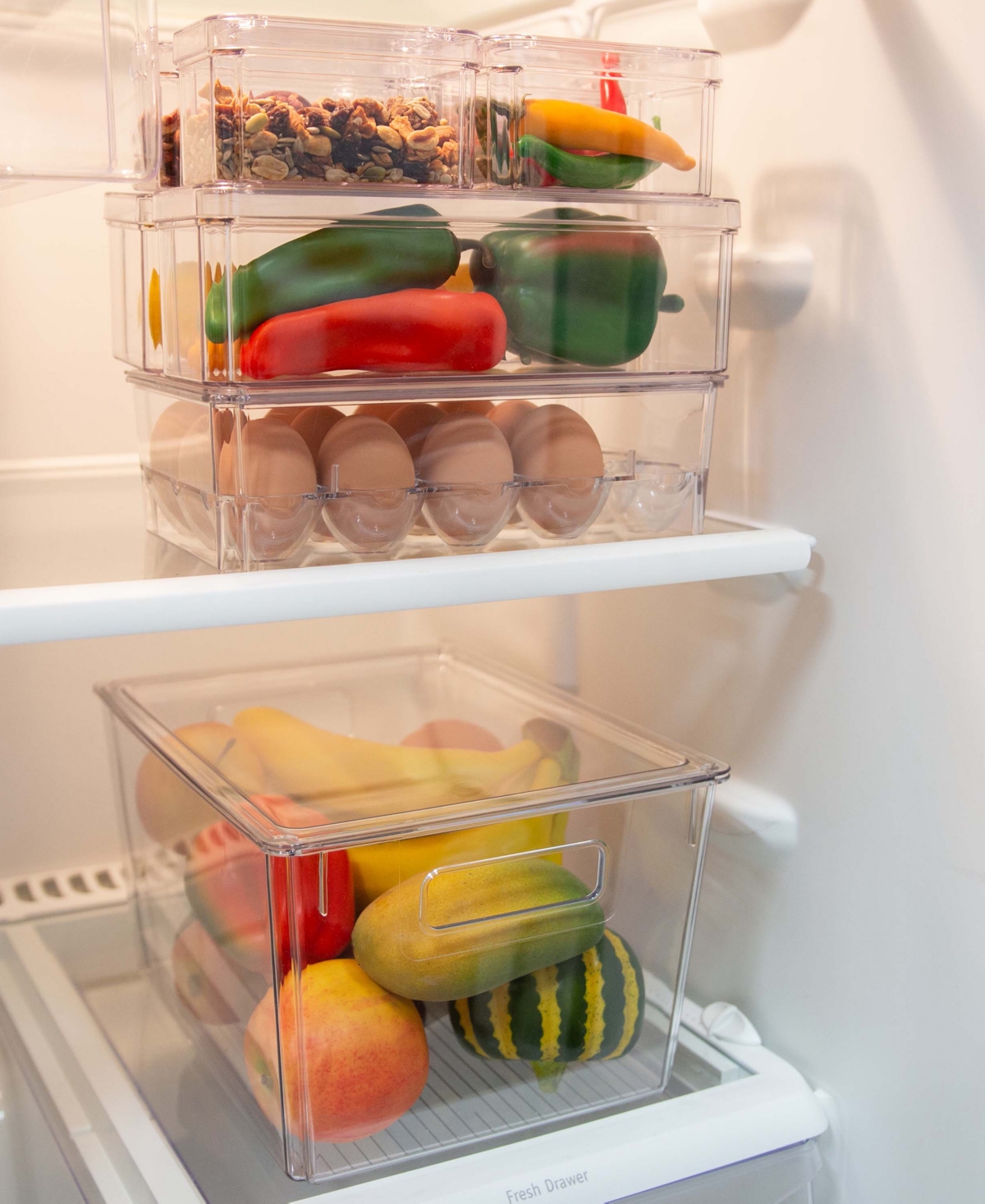 Shop Kitchen Details Set Of 8 Clear Refrigerator Organizers