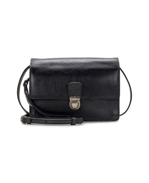 Женская сумка Patricia Nash Lanza Small Leather Crossbody, цвет: Чёрный