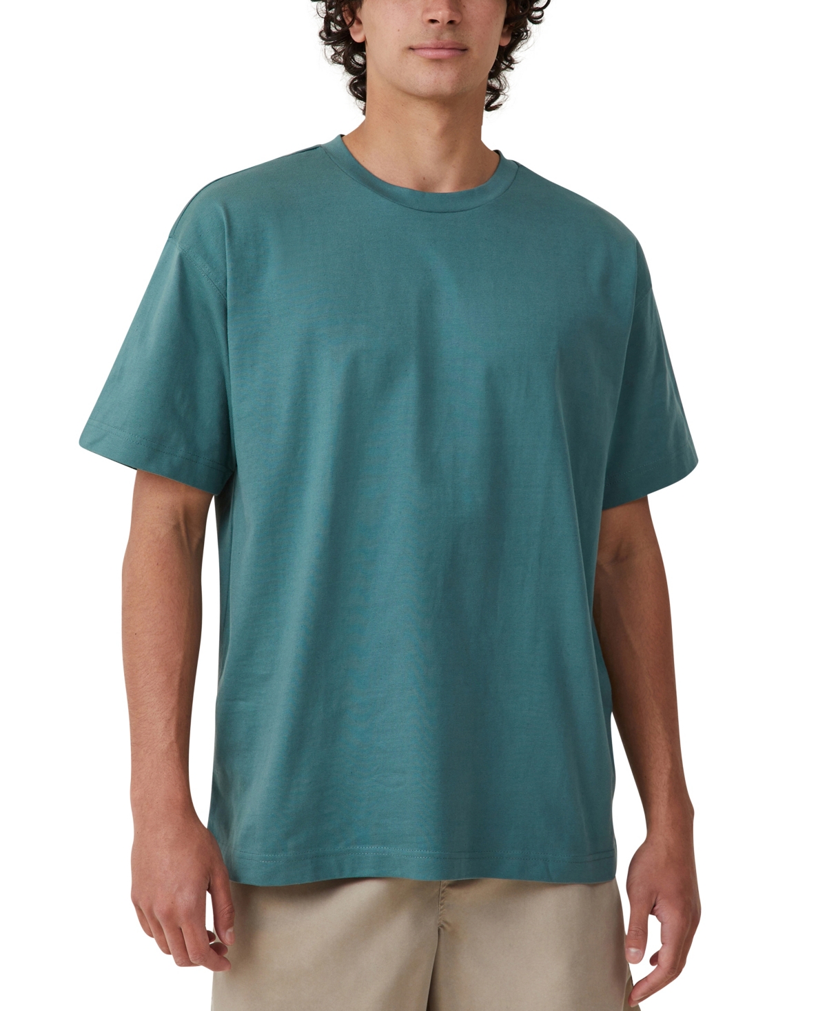 Shop Cotton On Men's Box Fit Plain T-shirt In Green