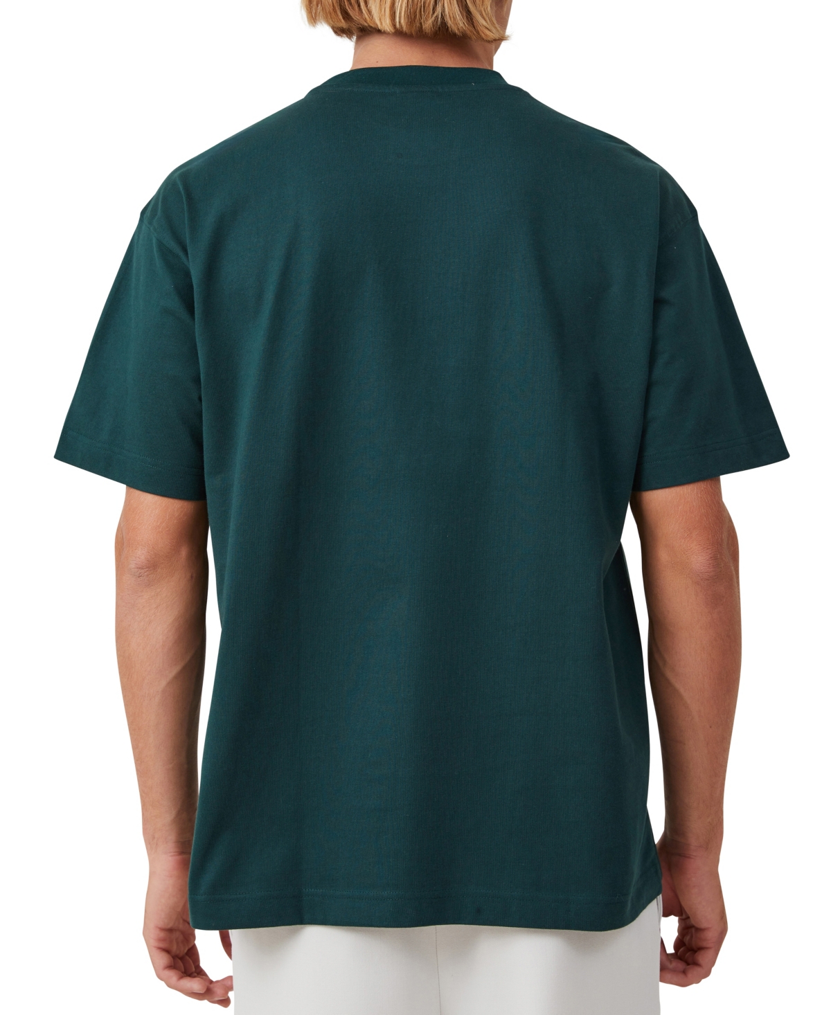 Shop Cotton On Men's Box Fit College T-shirt In Green