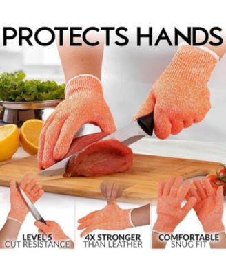 Cut Resistant Gloves Food Grade Level 5 Protection - Comfortable Safety Cut Resistant Work Gloves