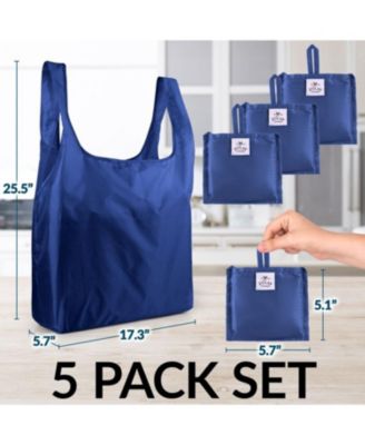 5 Pack 50 Pound Reusable Grocery Bags - Reusable Bags With Handles