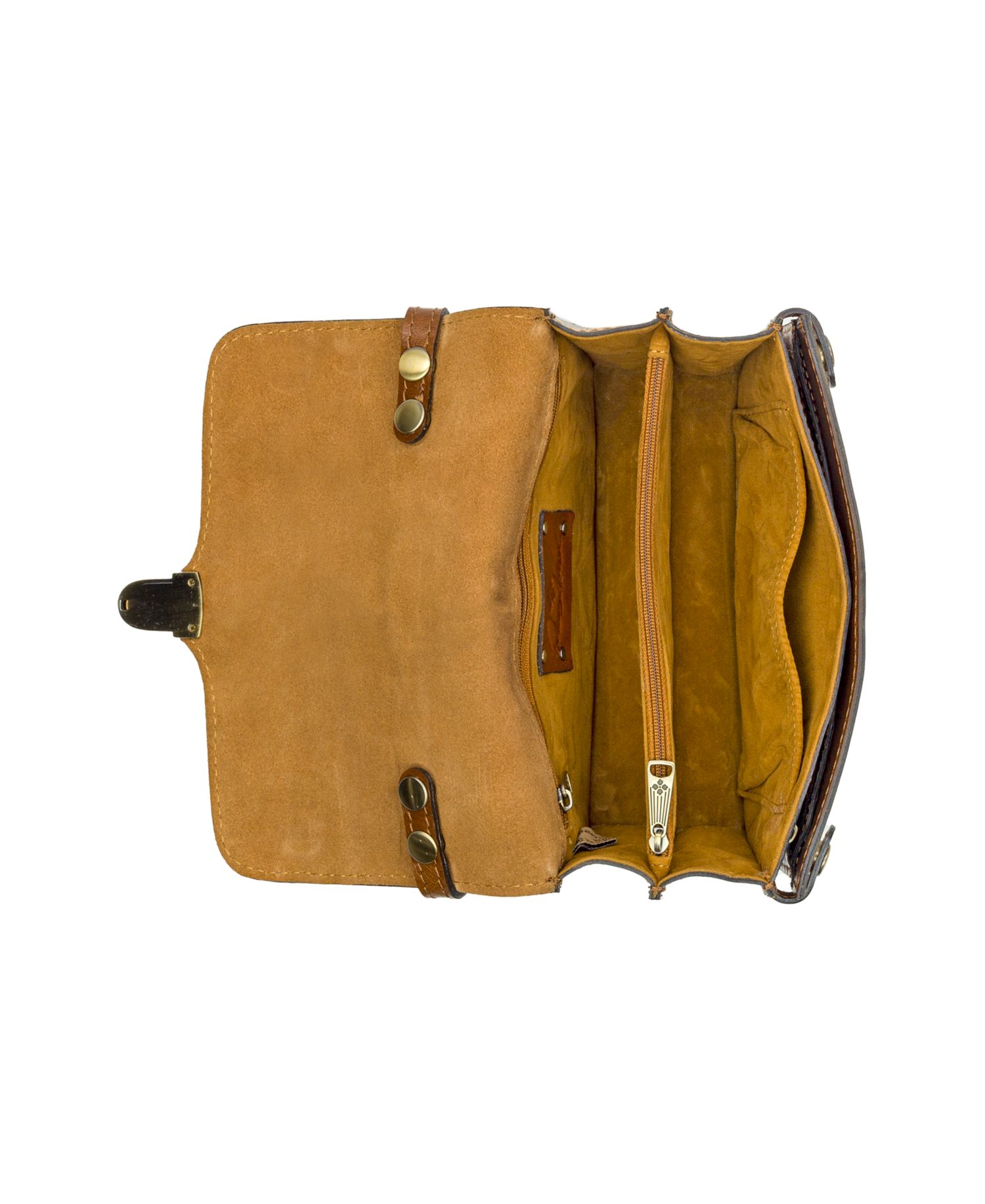 Bianco Small Leather Crossbody Organizer Bag