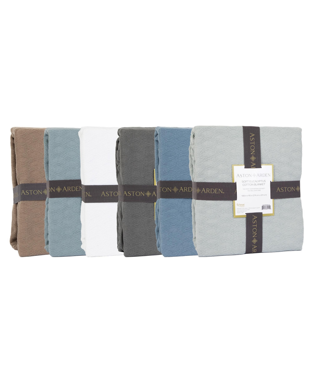 Aston and Arden Tencel Lyocell Bed Blanket, Bed Size 108x90 in. (Color Options) - Premium Eucalyptus and Cotton All Season Heavy Weight Soft and