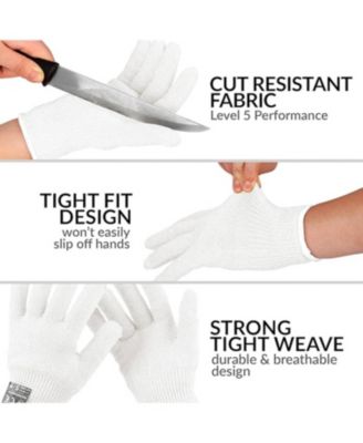 Cut Resistant Gloves Food Grade Level 5 Protection - Comfortable Safety Cut Resistant Work Gloves