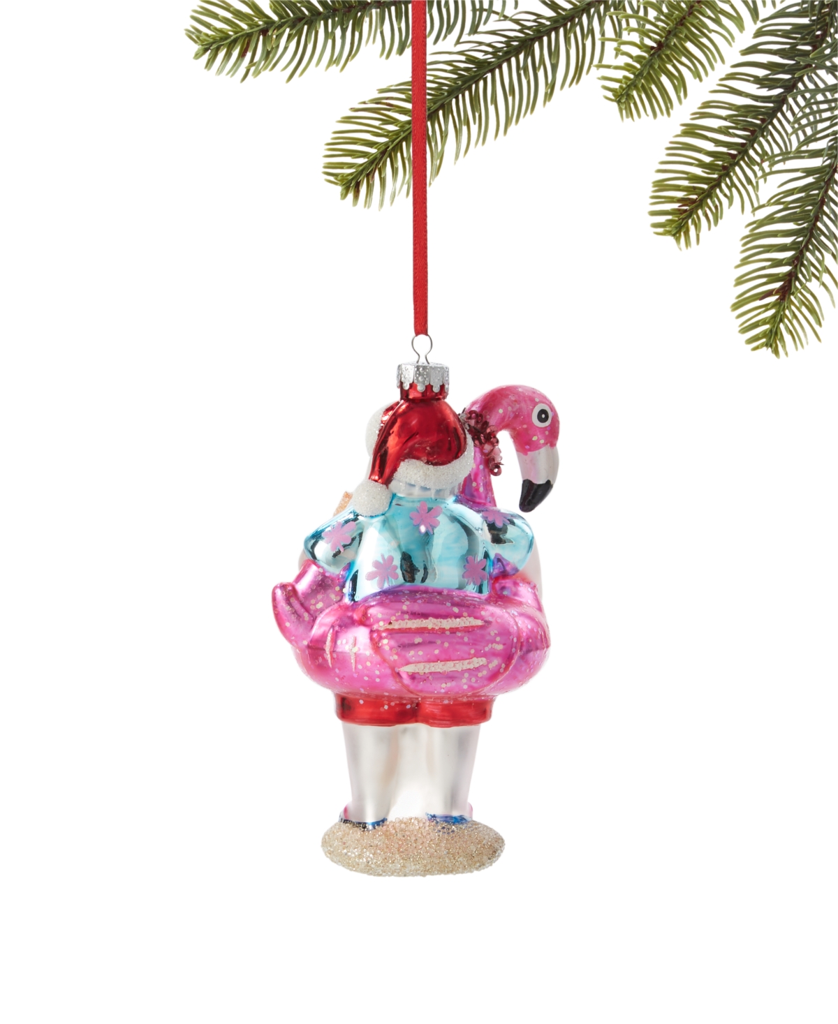 Holiday Lane Florida Santa With Flamingo Float Ornament, Exclusively At Macy's In No Color