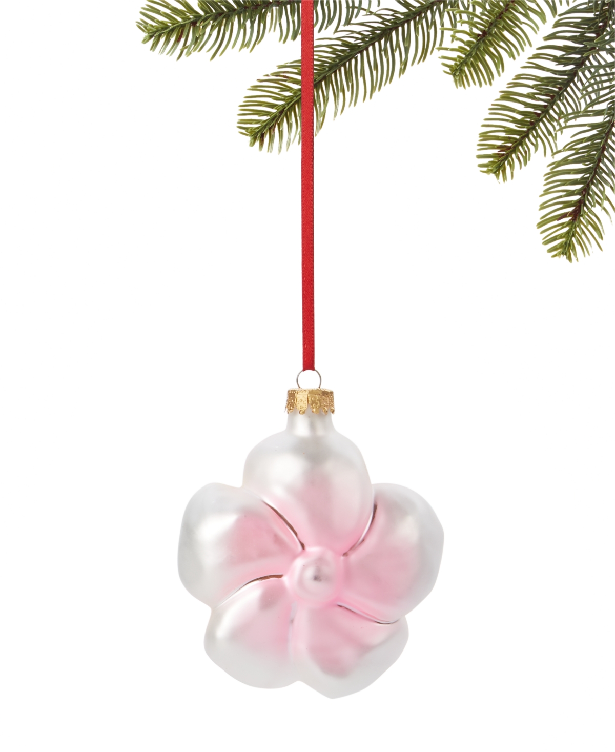 Holiday Lane Hawaii Pink & Gold Flower Ornament, Exclusively At Macy's In No Color