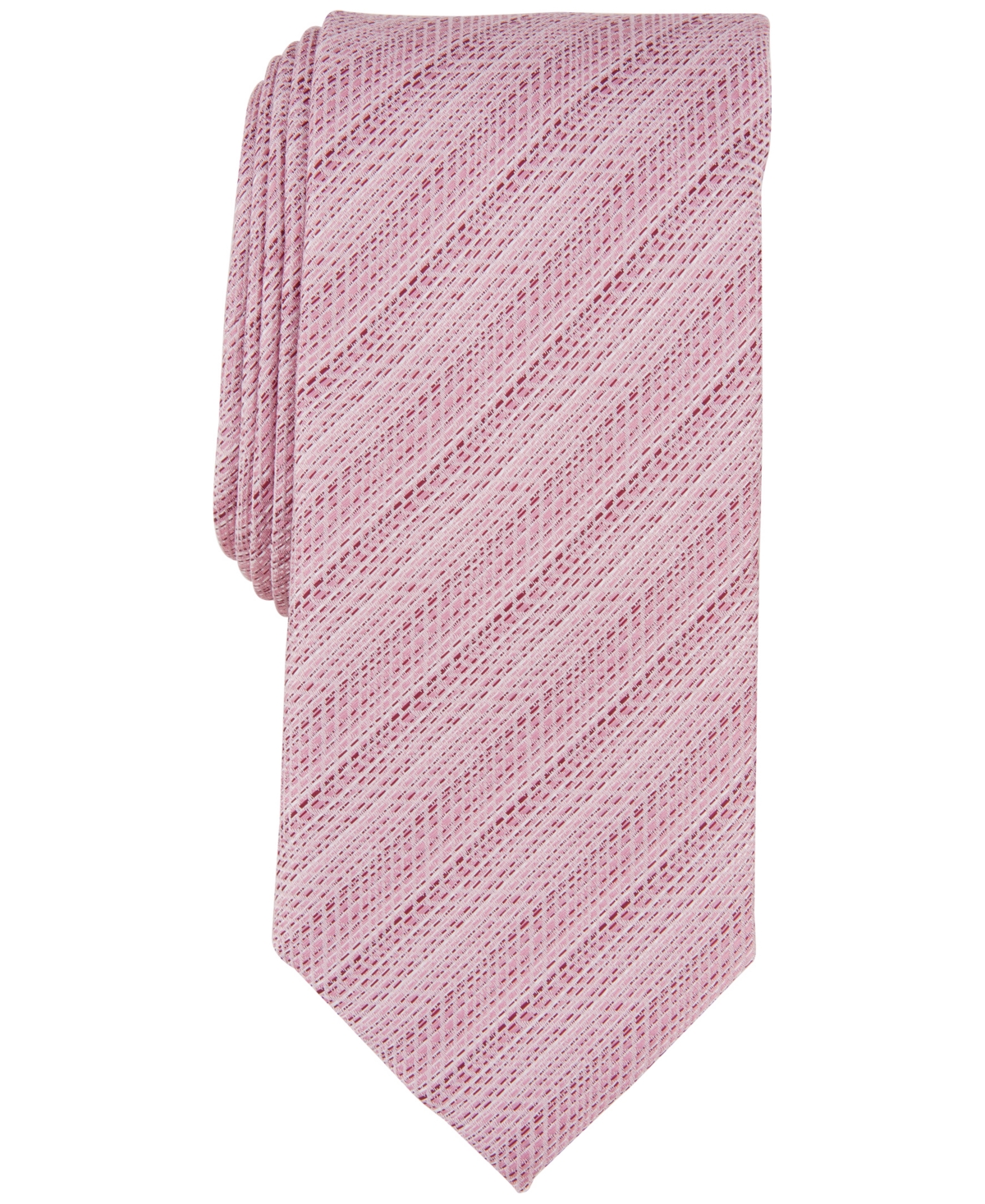 Shop Tallia Men's Hewitt Textured Solid Tie In Pink