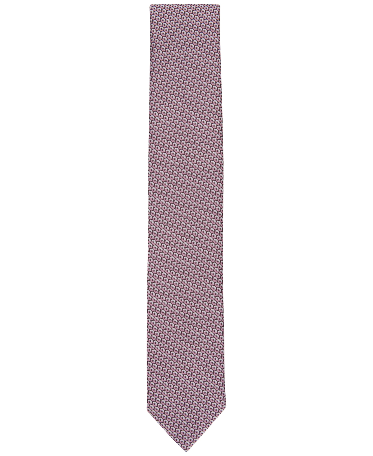 Shop Tallia Men's Farfel Mini-medallion Tie In Pink