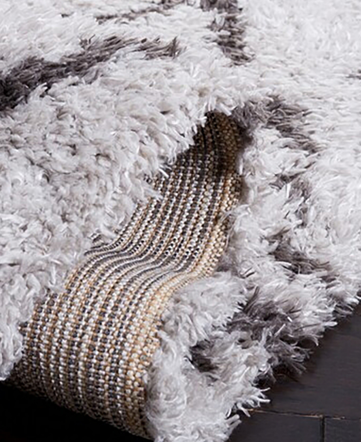 Safavieh Flokati FLK981and Charcoal 5'3