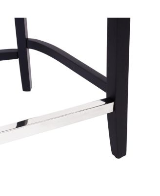 24" Linen Tufted Buttons Upholstered Wingback Counter Stool (Set of 2)