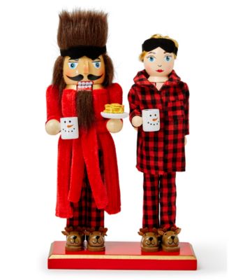 Holiday Lane - Nutcrackers Red & Black Breakfast Couple Caucasian Nutcracker