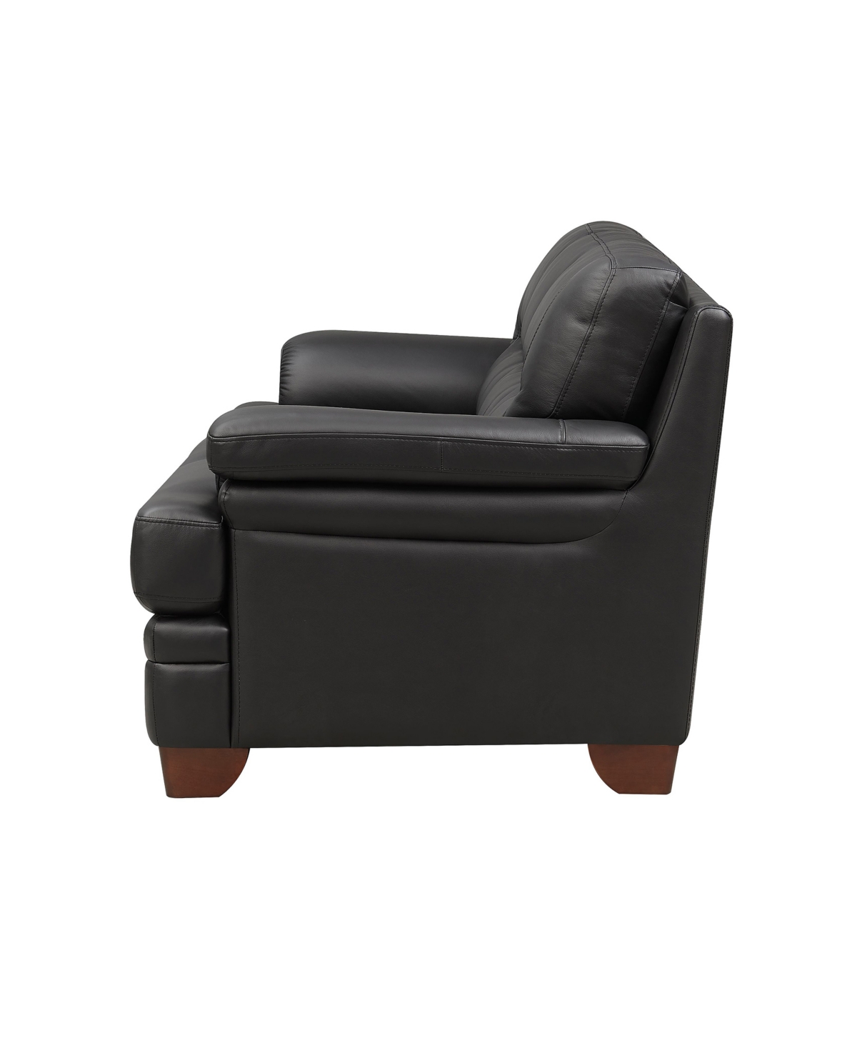 Shop Hydeline Luxor 88" Top Grain Leather Sofa In Black