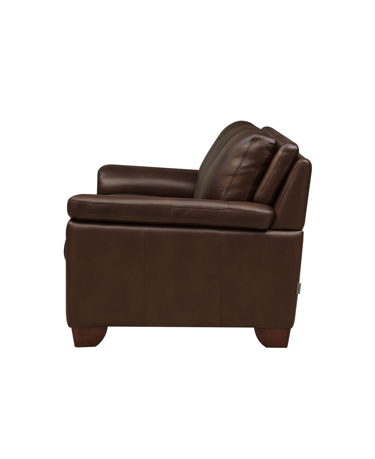 Shop Hydeline Magnum 84" Top Grain Leather Sofa In Chestnut Brown