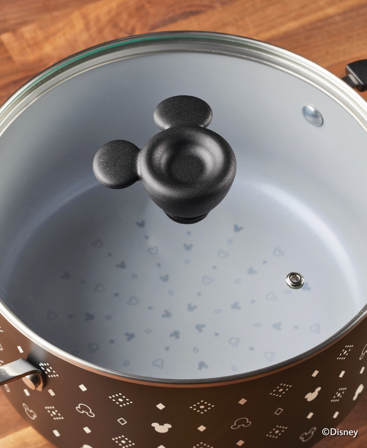 Shop Farberware Disney Monochrome 5.5 Quart Ceramic Nonstick Stockpot With Lid In Black