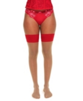 Adore Me Women's Ingrid Thigh High Stockings - Dark red