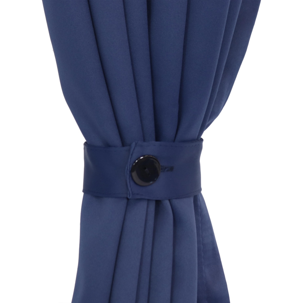 Sunnydaze Decor Spun Polyester Outdoor Curtain Tiebacks -- Set of 2 - Blue