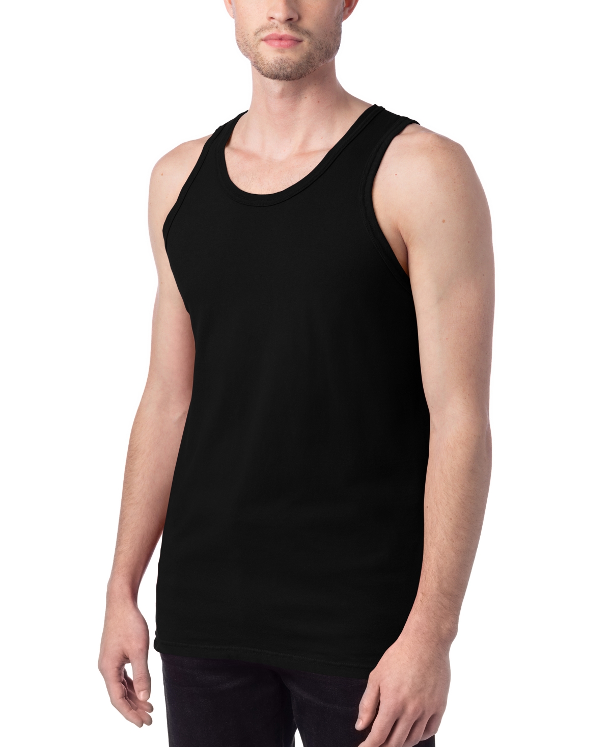 Shop Hanes Unisex Garment Dyed Cotton Tank Top In Gray