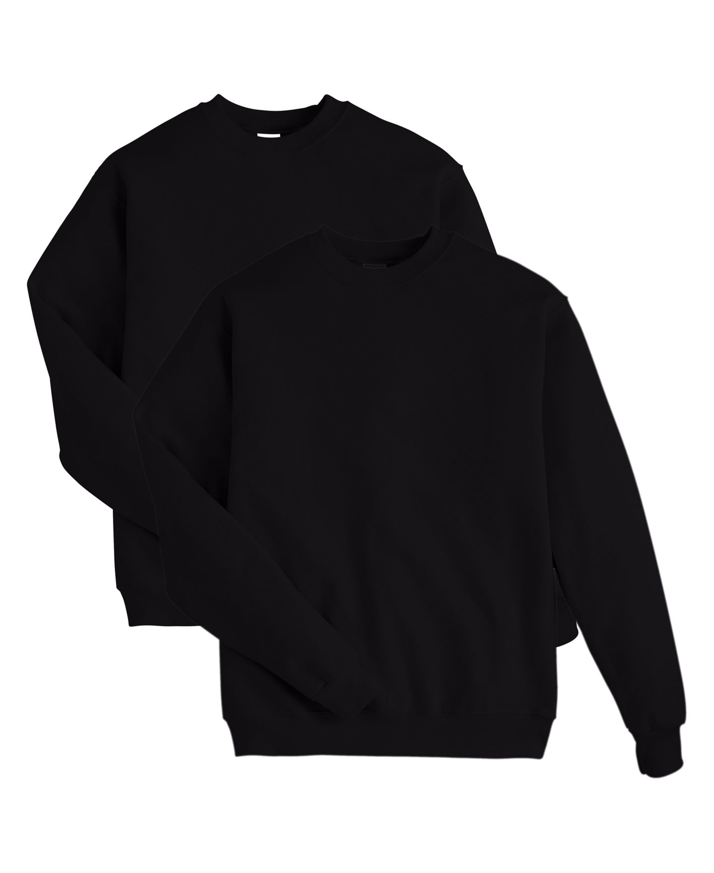 Мужской флисовый свитшот Hanes EcoSmart, набор из 2 шт, цвет: Чёрный — фото 4