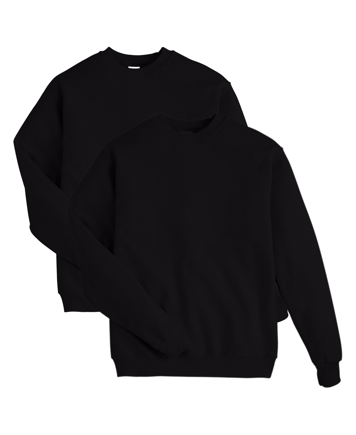 Shop Hanes Ecosmart Men's Fleece Sweatshirt, 2-pack In Black