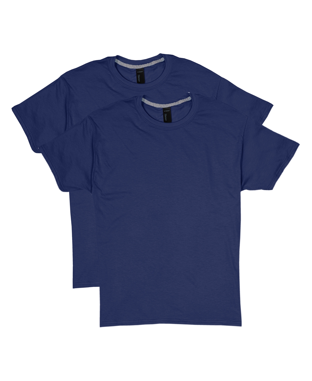 Shop Hanes X-temp Men's Short Sleeve Crewneck T-shirt, 2-pack In Navy