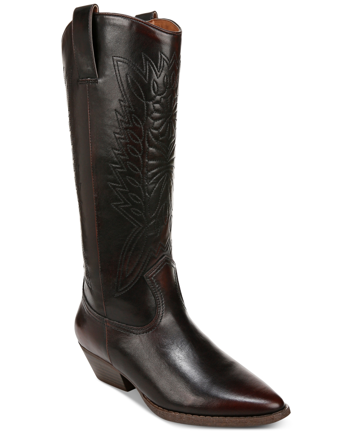 Women's Morghan Tall Western Boots - Mahogany/Black Leather