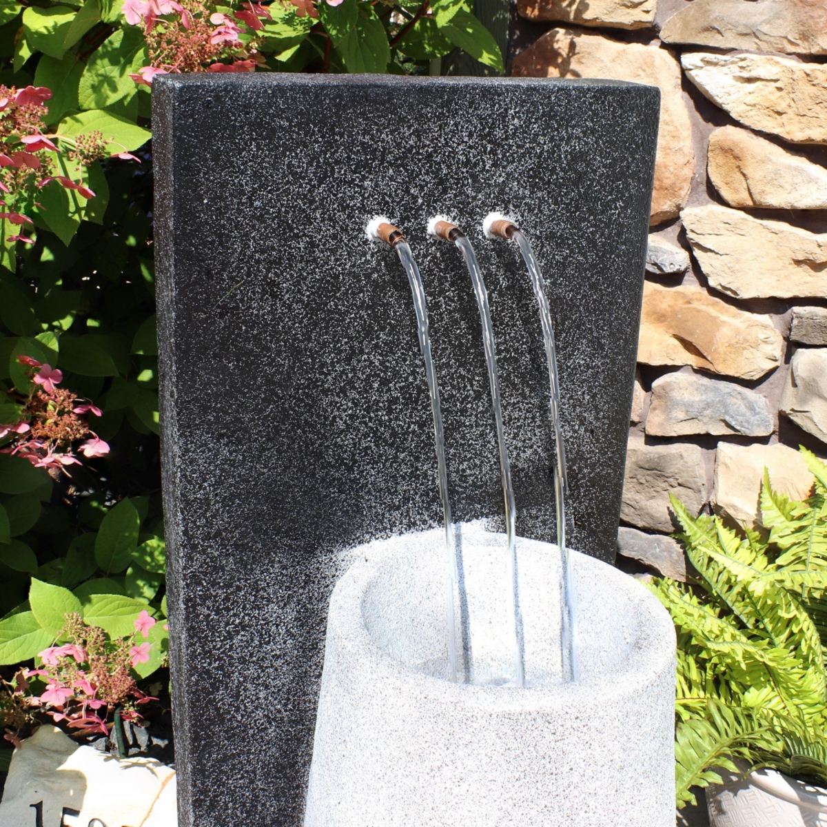 Sunnydaze Decor Three Stream Monterno Water Fountain with Led Lights -