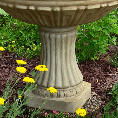 Classic Designer 55-Inch 3-Tier Polystone Outdoor Water Fountain - Electric Submersible Pump - Dark Brown