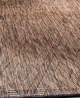 Courtyard CY8522 Brown 8' x 11' Sisal Weave Outdoor Area Rug
