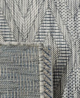 Courtyard CY8522 Gray 8' x 11' Sisal Weave Outdoor Area Rug