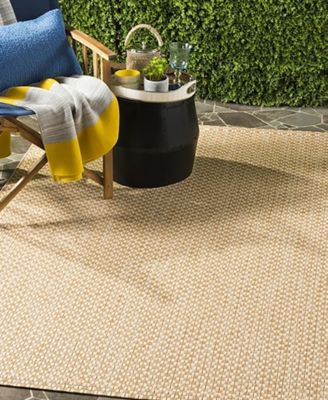Courtyard CY8653 Natural and Cream 8' x 11' Sisal Weave Outdoor Area Rug