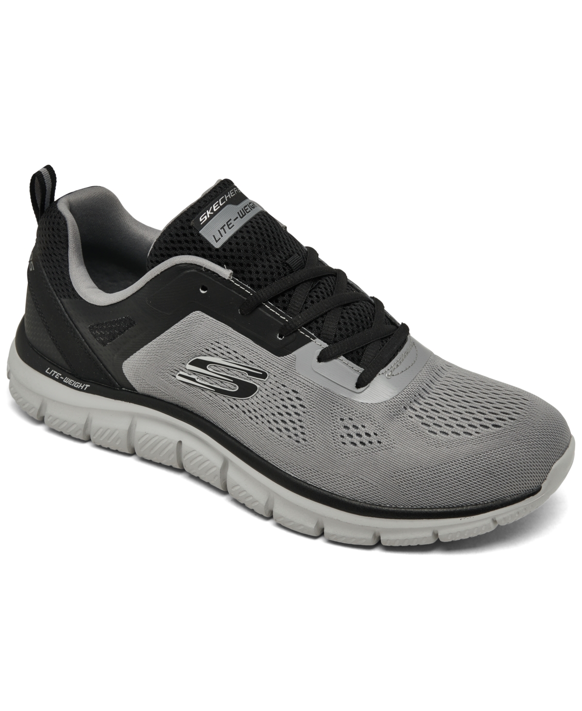 Men's Track - Broader Memory Foam Training Sneakers from Finish Line - Grey/black