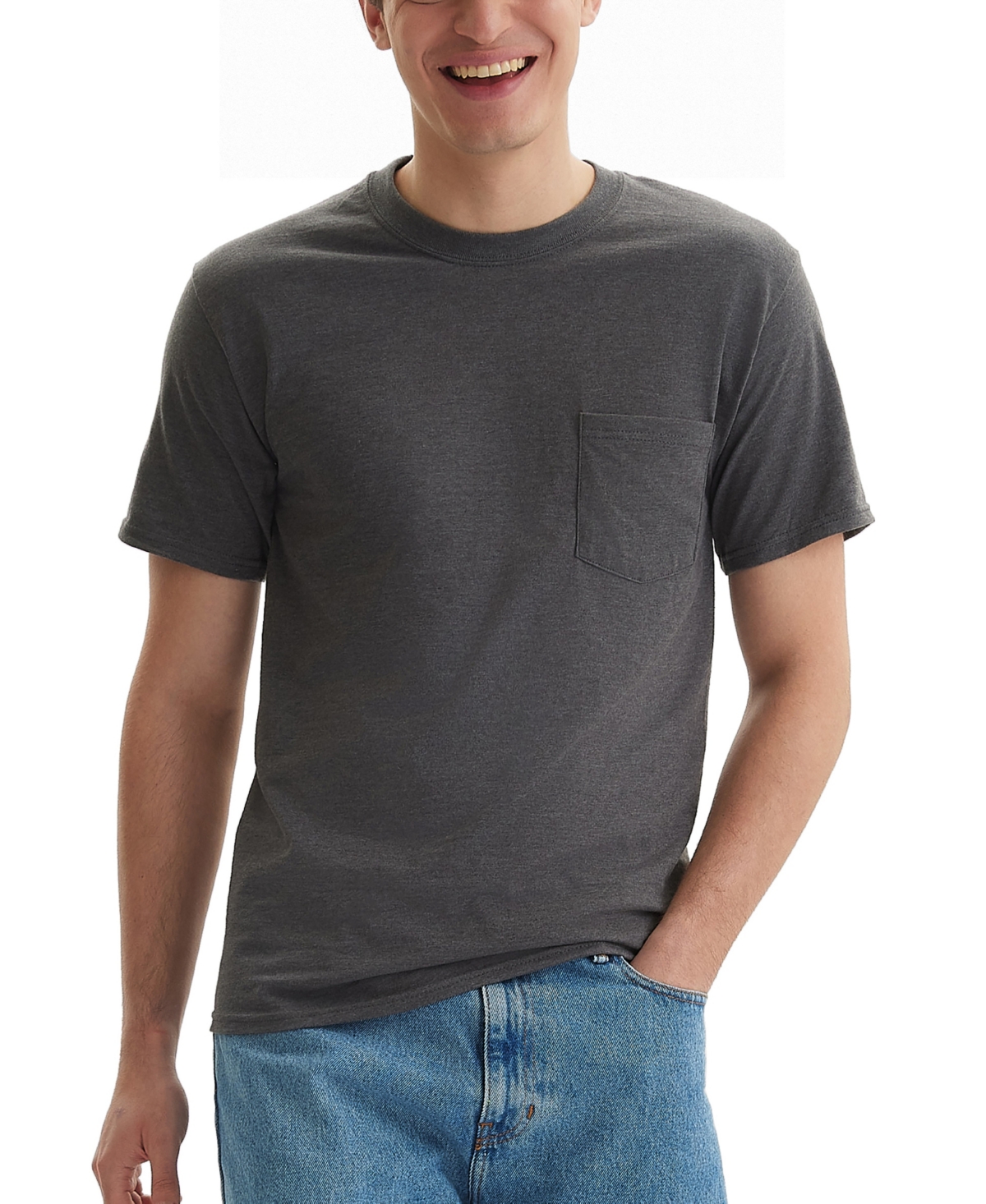 Hanes Beefy-t Unisex Pocket T-Shirt, 2-Pack