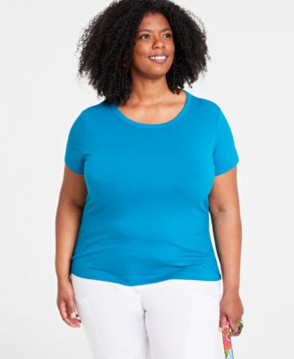 On 34th - Women's Ribbed T-Shirt, Created for Macy's