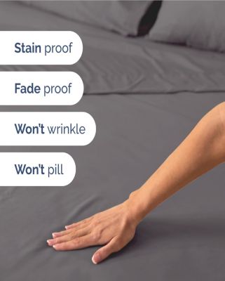 Extra Deep Pocket Microfiber 3 Piece Sheet Set, Twin Extra Long