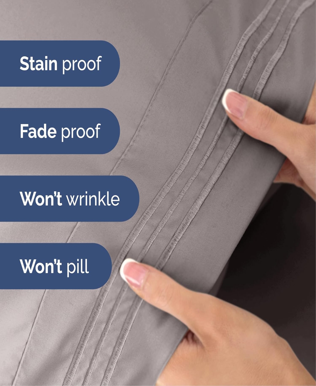 Cgk Unlimited 4 Piece Deep Pocket Microfiber (Muted, Vibrant, Heathered) Sheet Set -