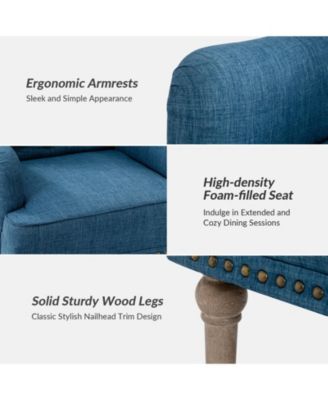 Mcgavock Traditional Wooden Upholstered Accent Chair with Tufted Back