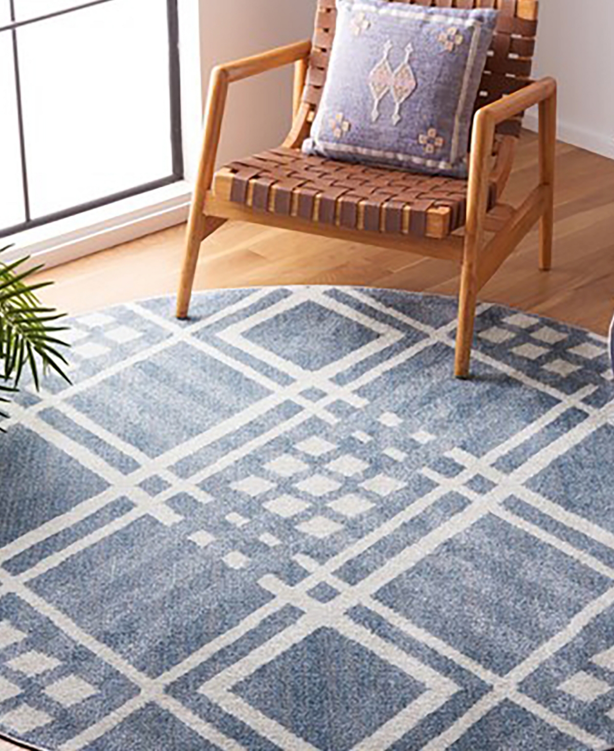 Safavieh Blair Washable 228 BLR228 6'7x6'7 Round Area Rug