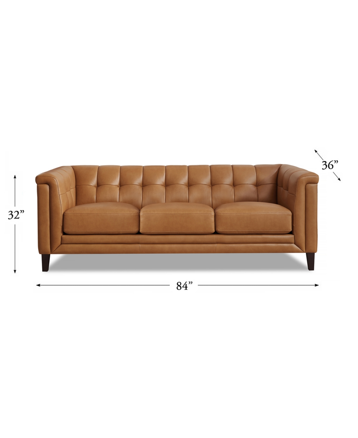 Arvo 84" Top Grain Leather Sofa