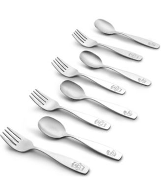Kids and Toddler Cutlery Set Designed For Self Feeding -Spoon and Fork