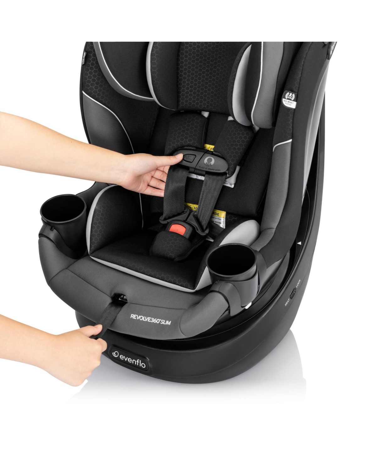 Evenflo Revolve 360 Slim Convertible Car Seat Rotational 2 In 1 In Black